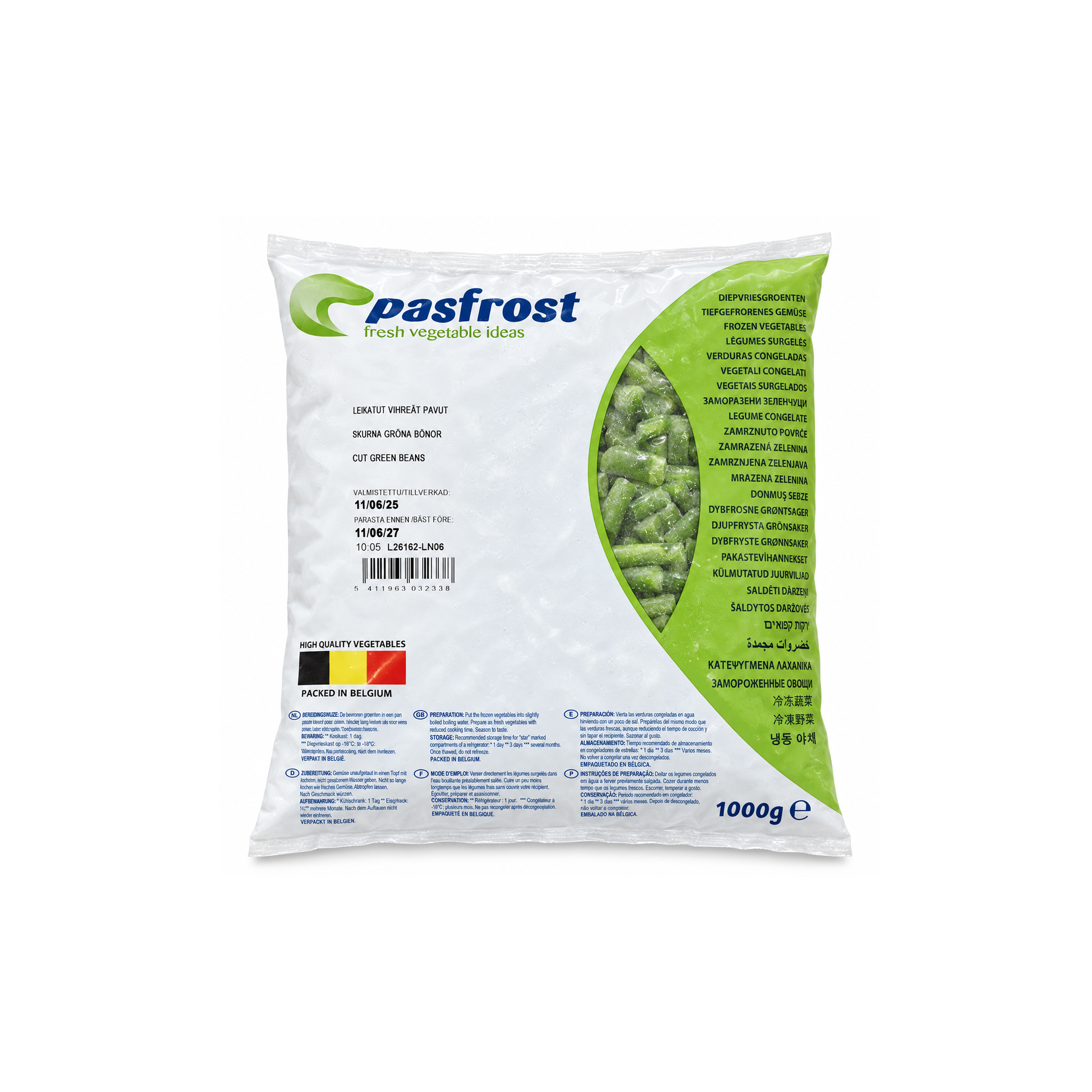 Pasfrost Cut Green Beans - 1 kg